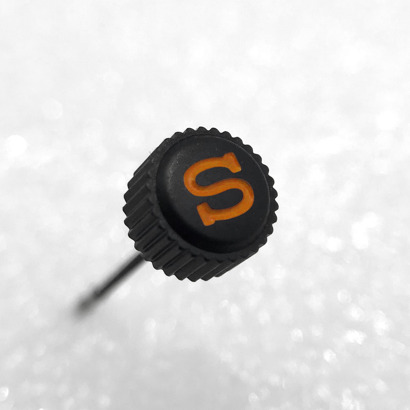 Crown - SKX007 - Bead Blasted PVD Black - Orange "S"