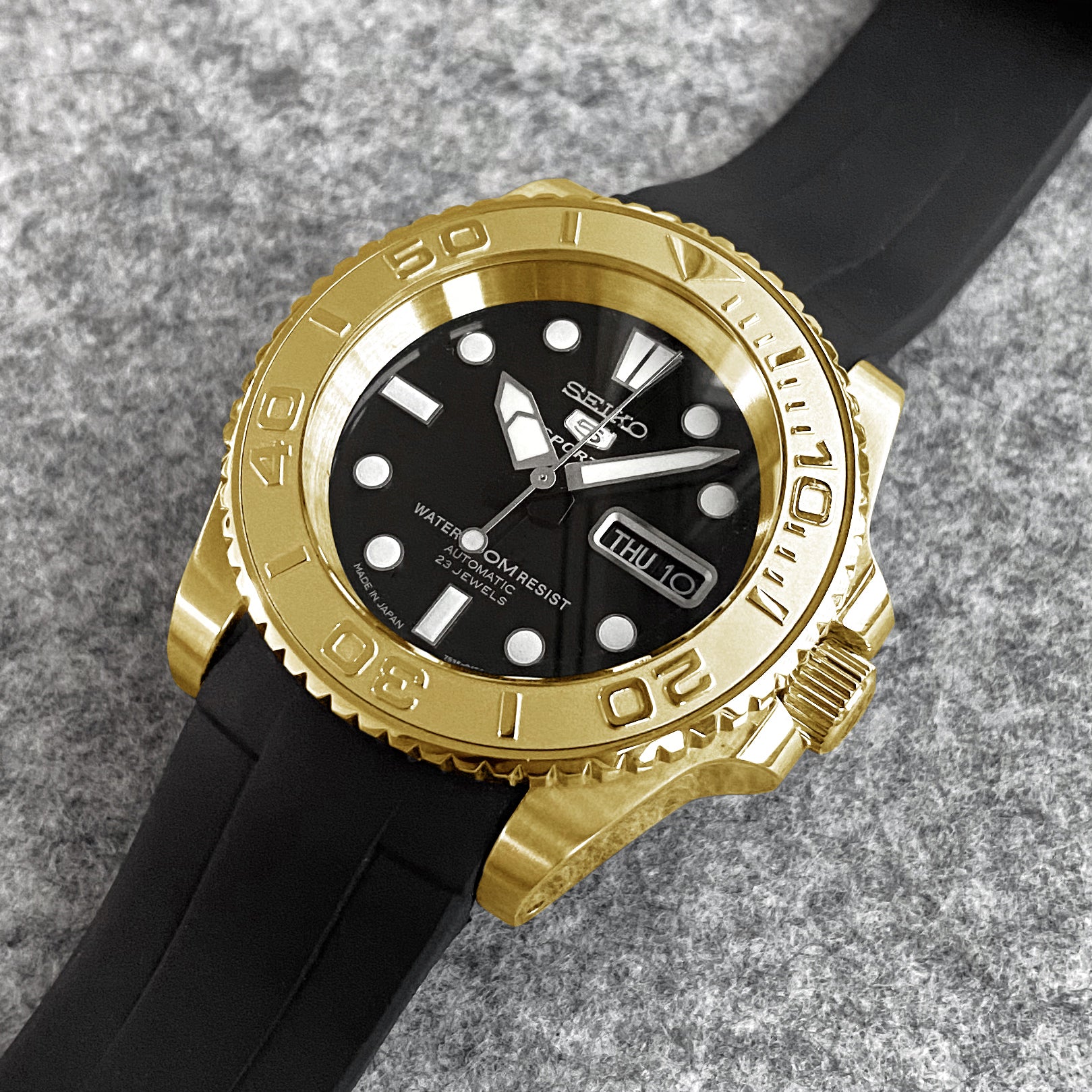 Case - SKX007 Sub - Polished PVD Gold (With Case Back)