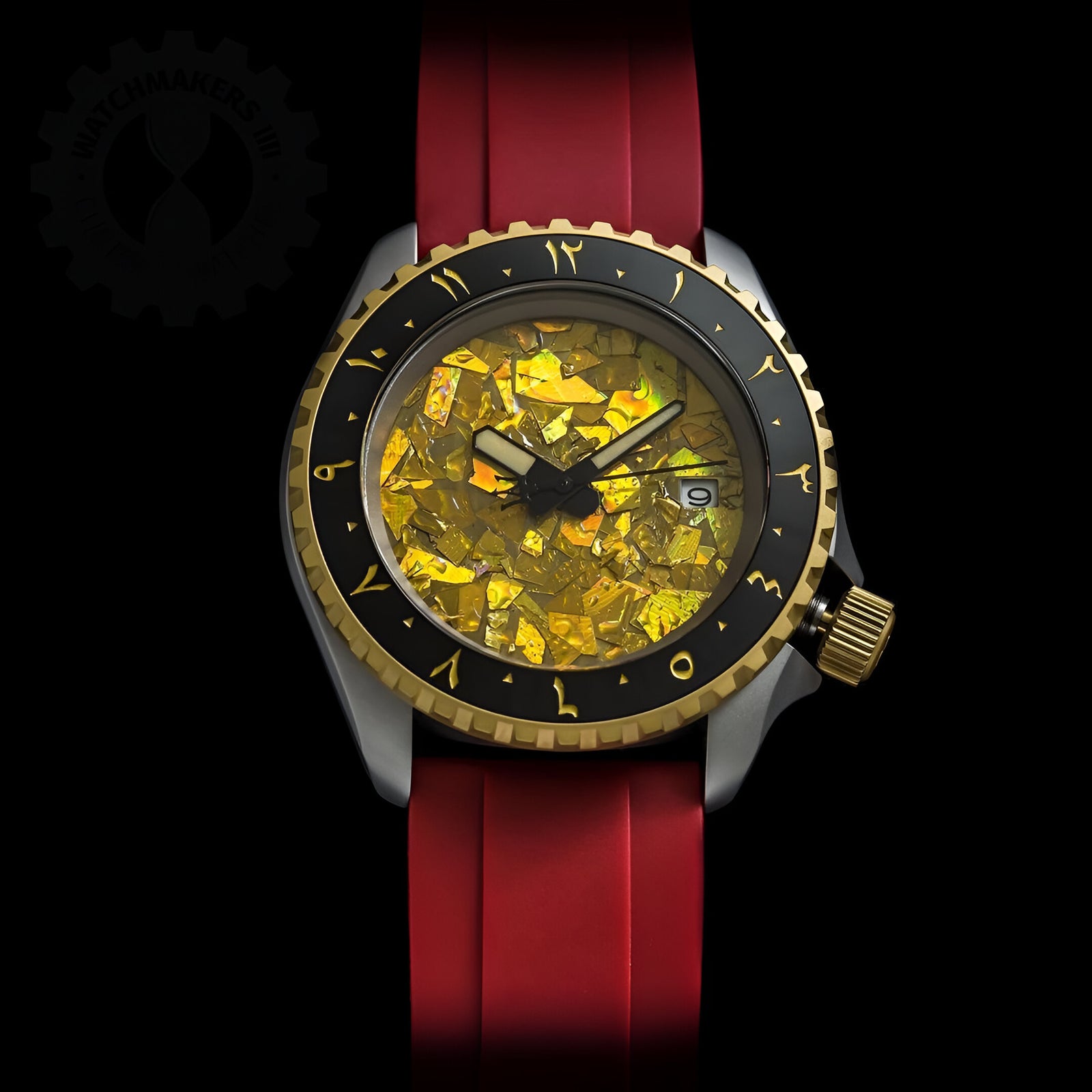 Ceramic Insert - 007 Arabic Dual Time Black X Gold