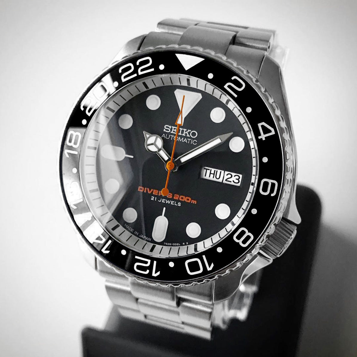 Ceramic Insert 007 GMT Black DLW WATCHES