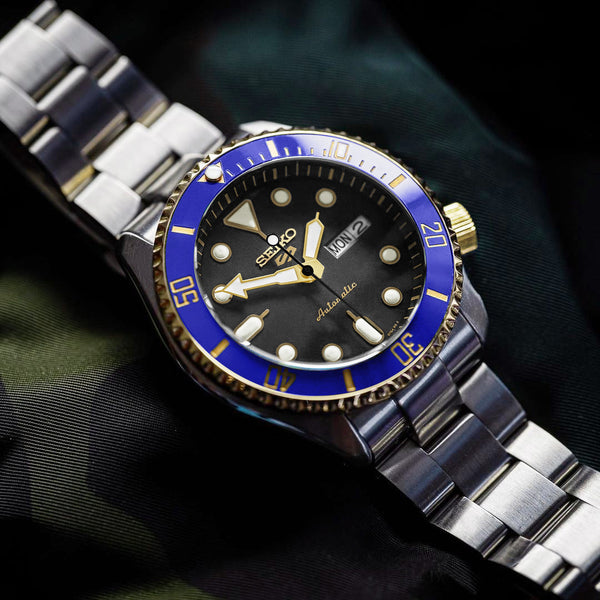 Ceramic Insert - 007 Sub Blue X Gold - DLW WATCHES