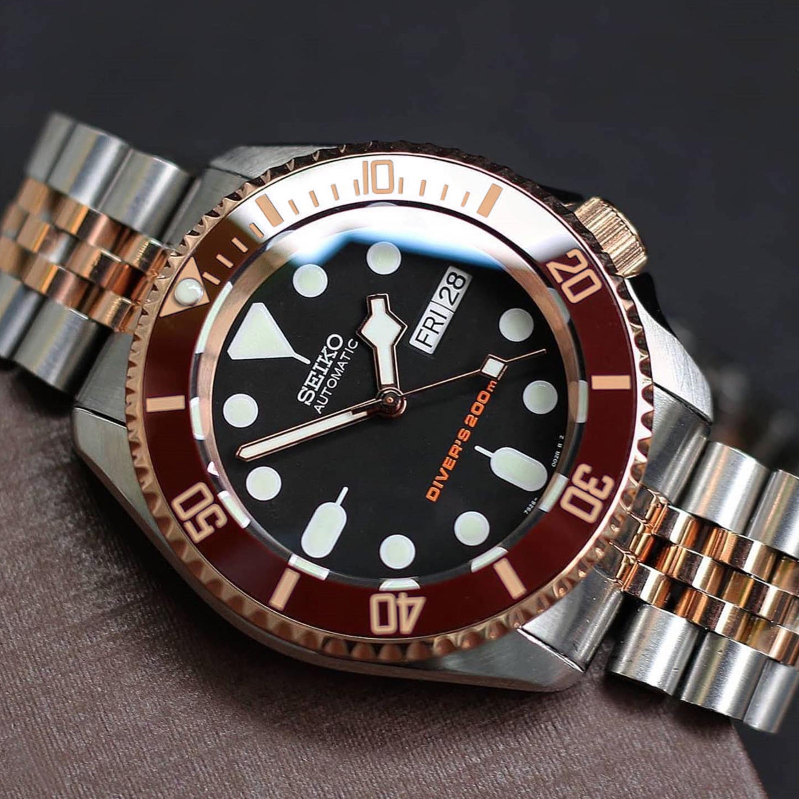 Ceramic Insert - 007 Sub Umber X Rose Gold