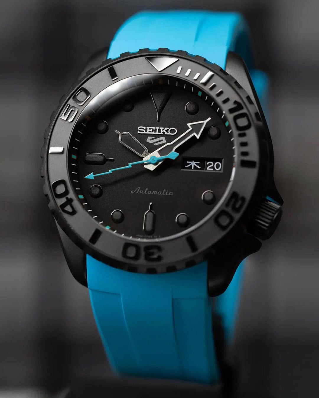 FKM Rubber Strap - SKX007/SRPD Classic - Sky Blue