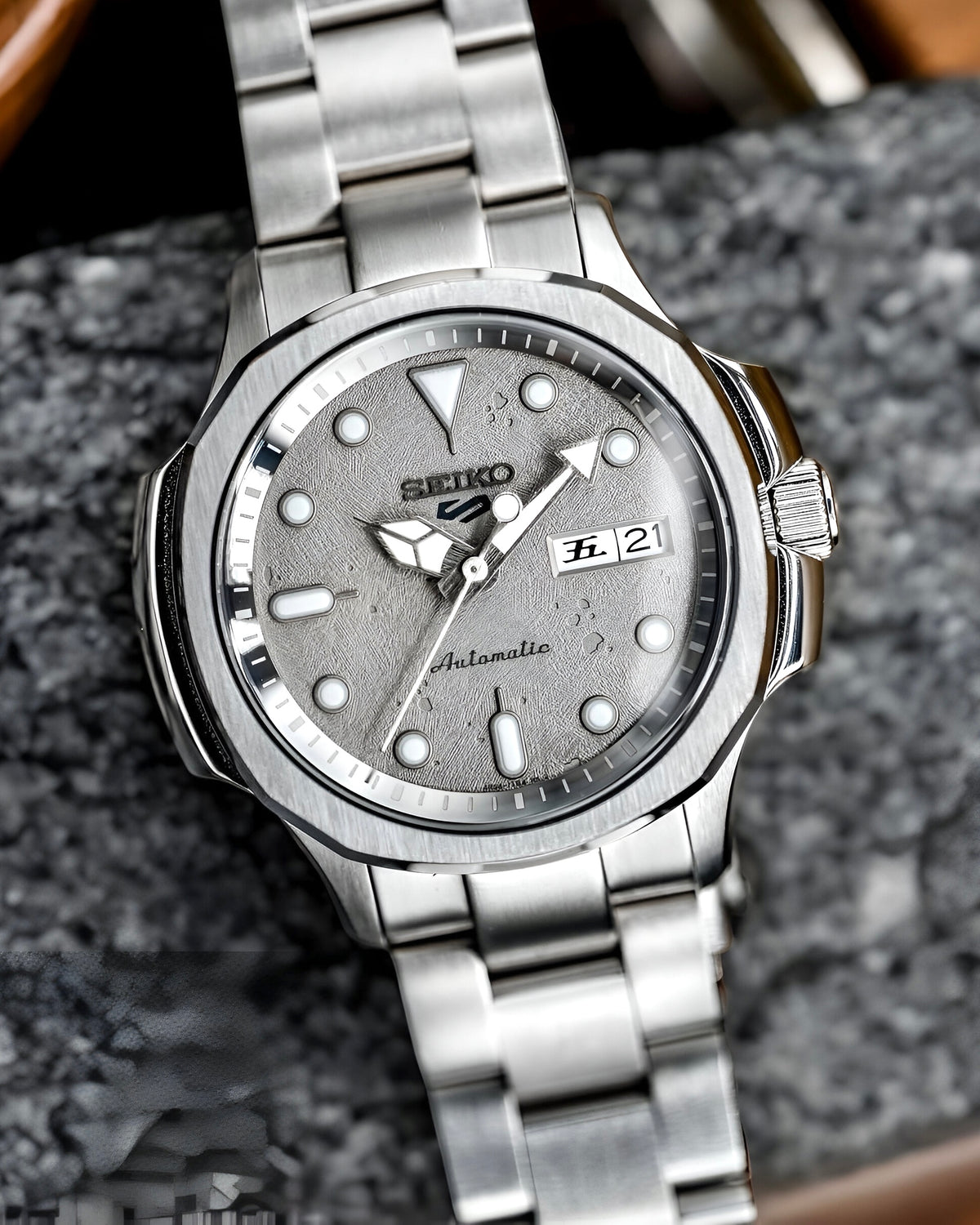 Case - SRPE NAUT. - Polished/Brushed Steel (With Case Back)