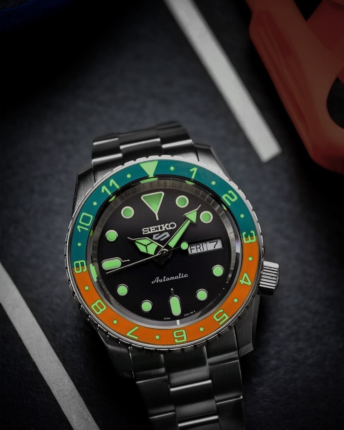 Glass Insert - SKX Dual Time Gulf - Luminous Green