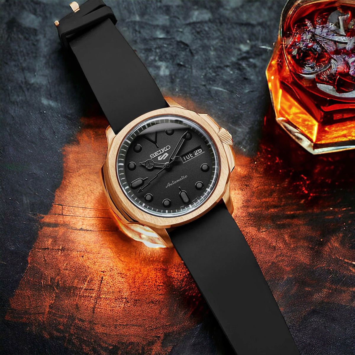 Case - SRPE NAUT. - Polished/Brushed PVD Rose Gold (With Case Back)