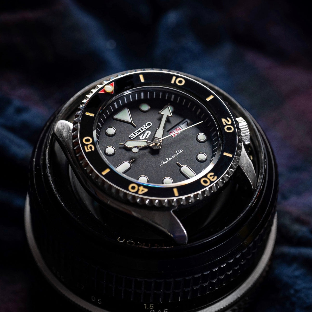 Ceramic Insert - SKX Red T Black X Gold