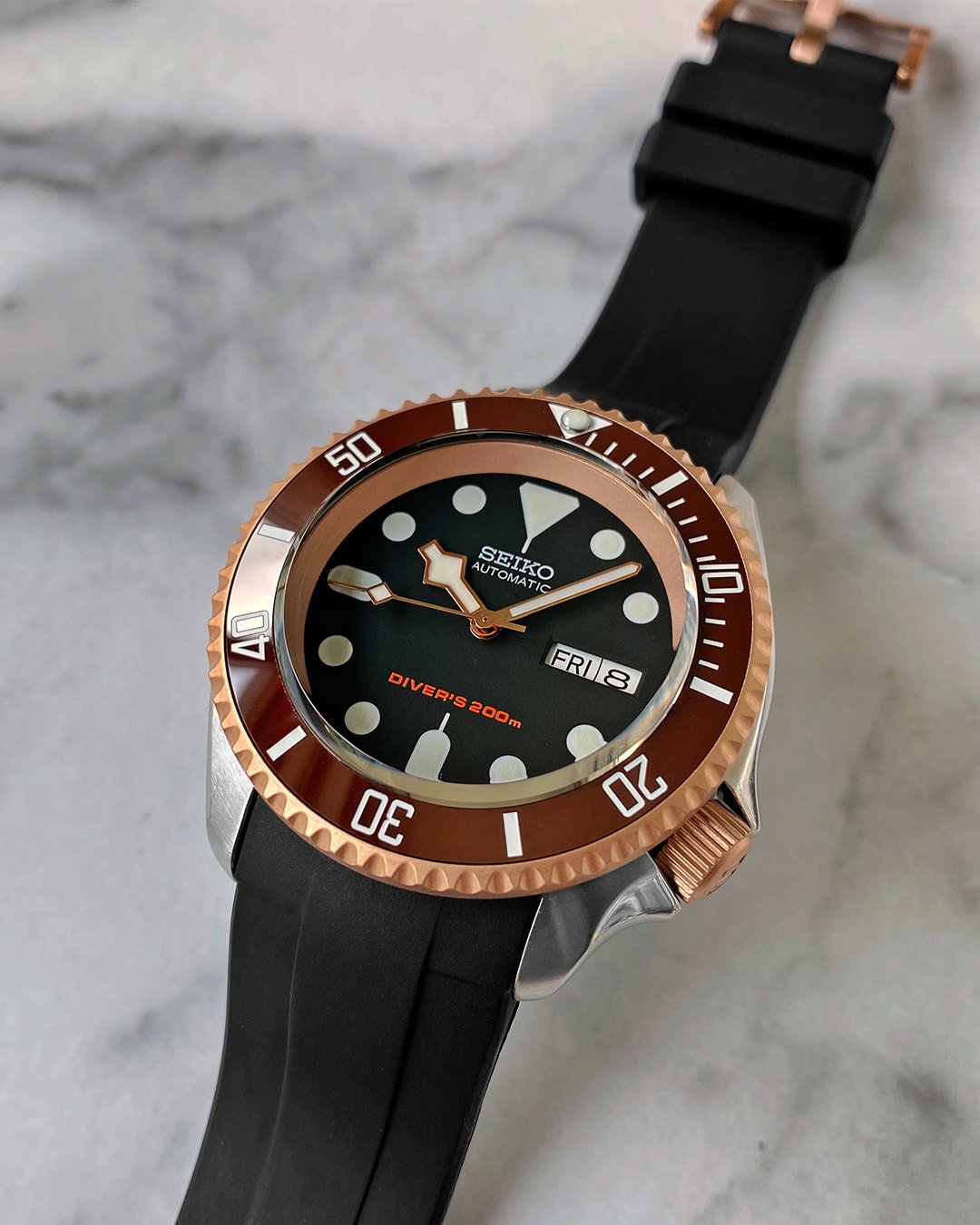 FKM Rubber Strap - SKX007/SRPD Classic - Black