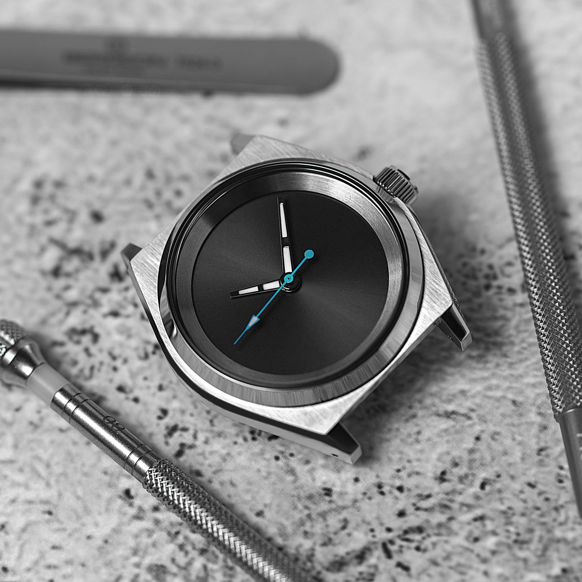 Case - SRPE S5 Vintage - Polished/Brushed Steel (With Case Back)