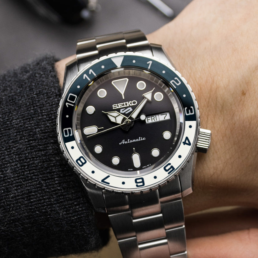 Sapphire Insert - SKX Dual Time Aegean Blue X White - Luminous