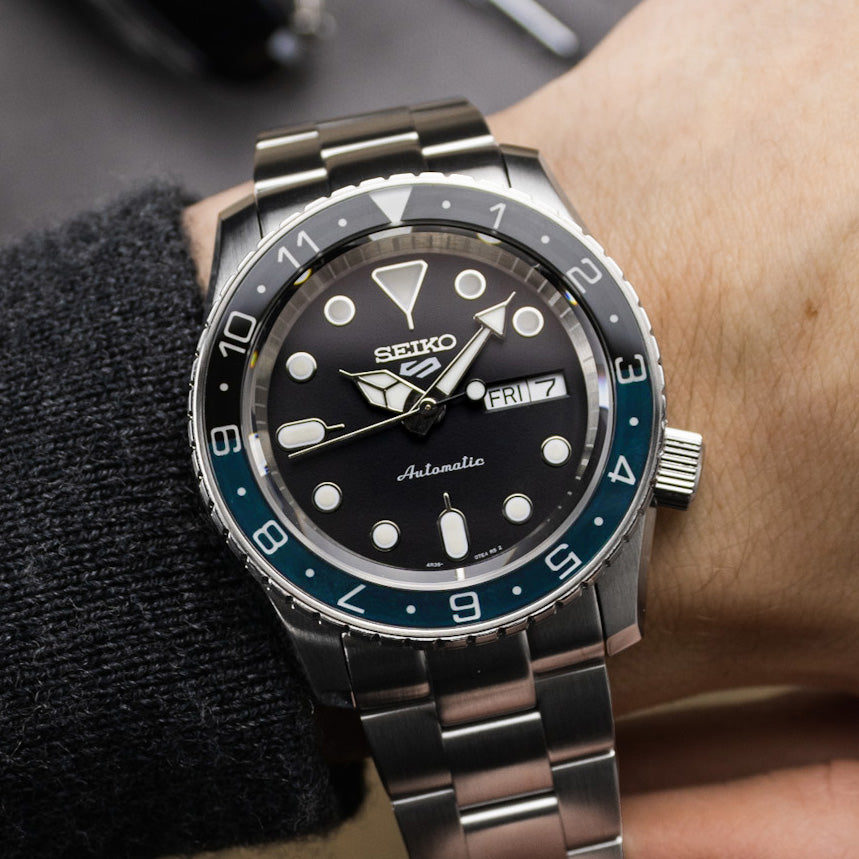 Sapphire Insert - SKX Dual Time Dark Knight - Luminous Green