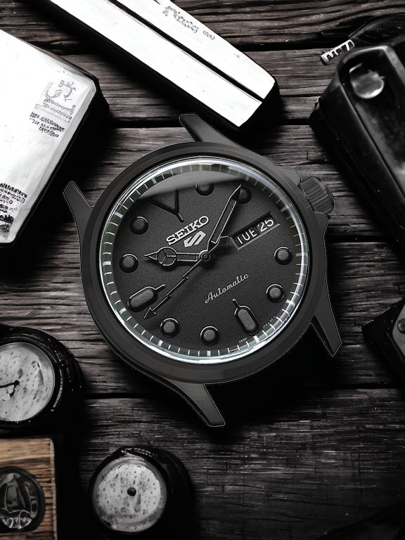 Case - SRPE Field S556 - Brushed PVD Black (With Case Back)