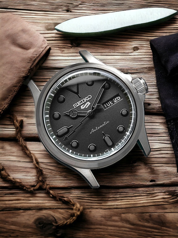 Case - SRPE Field S556 - Brushed Steel (With Case Back) - DLW WATCHES