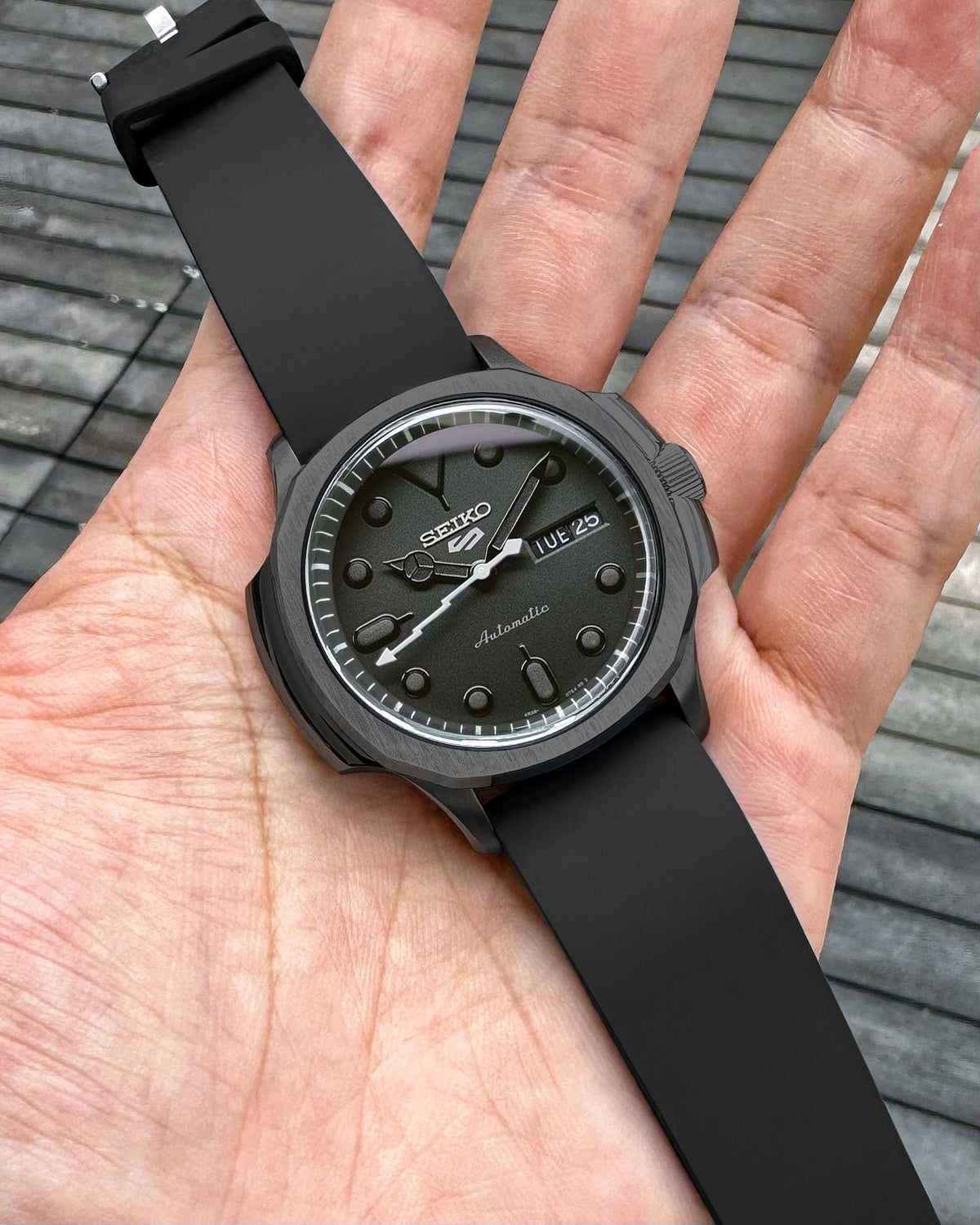 Case - SRPE NAUT. - Polished/Brushed PVD Black (With Case Back)