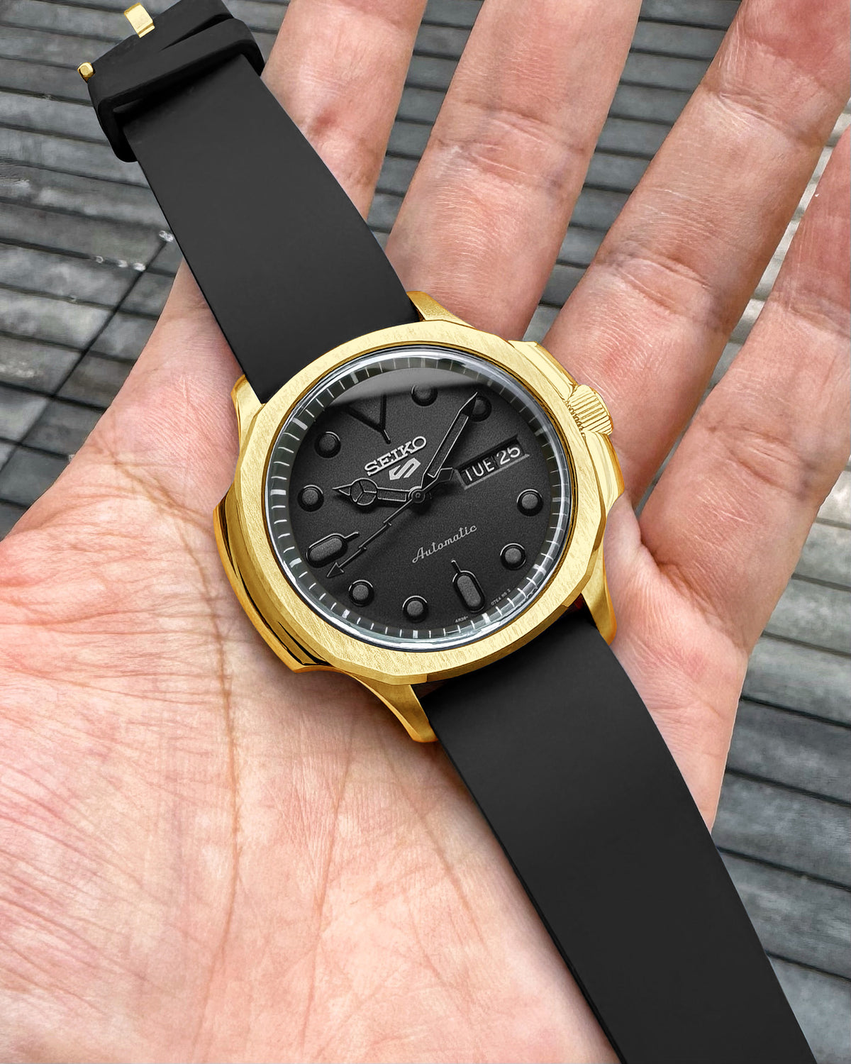 Case - SRPE NAUT. - Polished/Brushed PVD Gold (With Case Back)