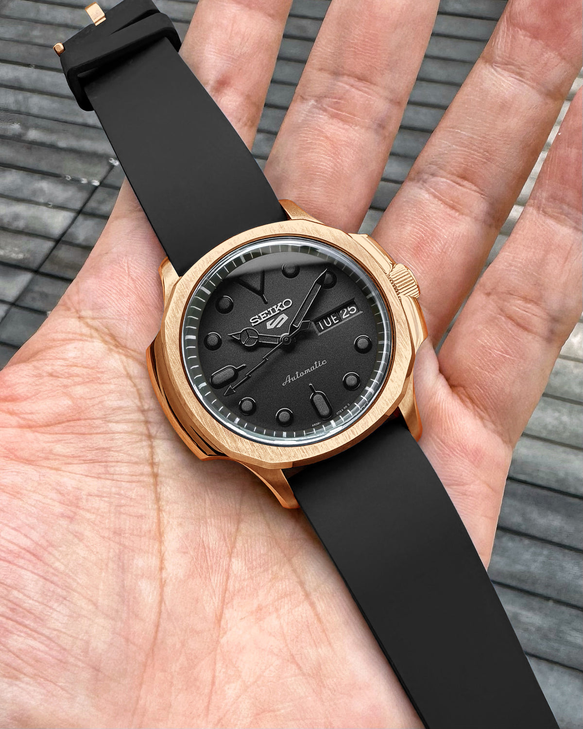 Case - SRPE NAUT. - Polished/Brushed PVD Rose Gold (With Case Back)