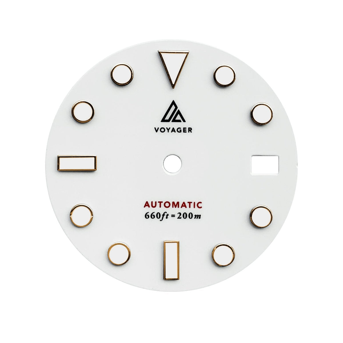 Dial - Voyager 2 - White Rose Gold - Day Date / Date / No Date