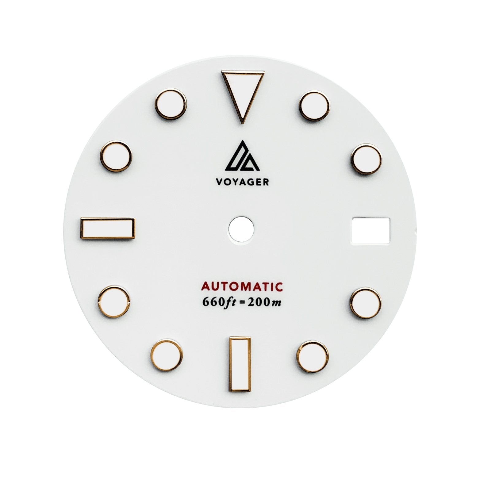 Dial - Voyager 2 - White Rose Gold - Day Date / Date / No Date