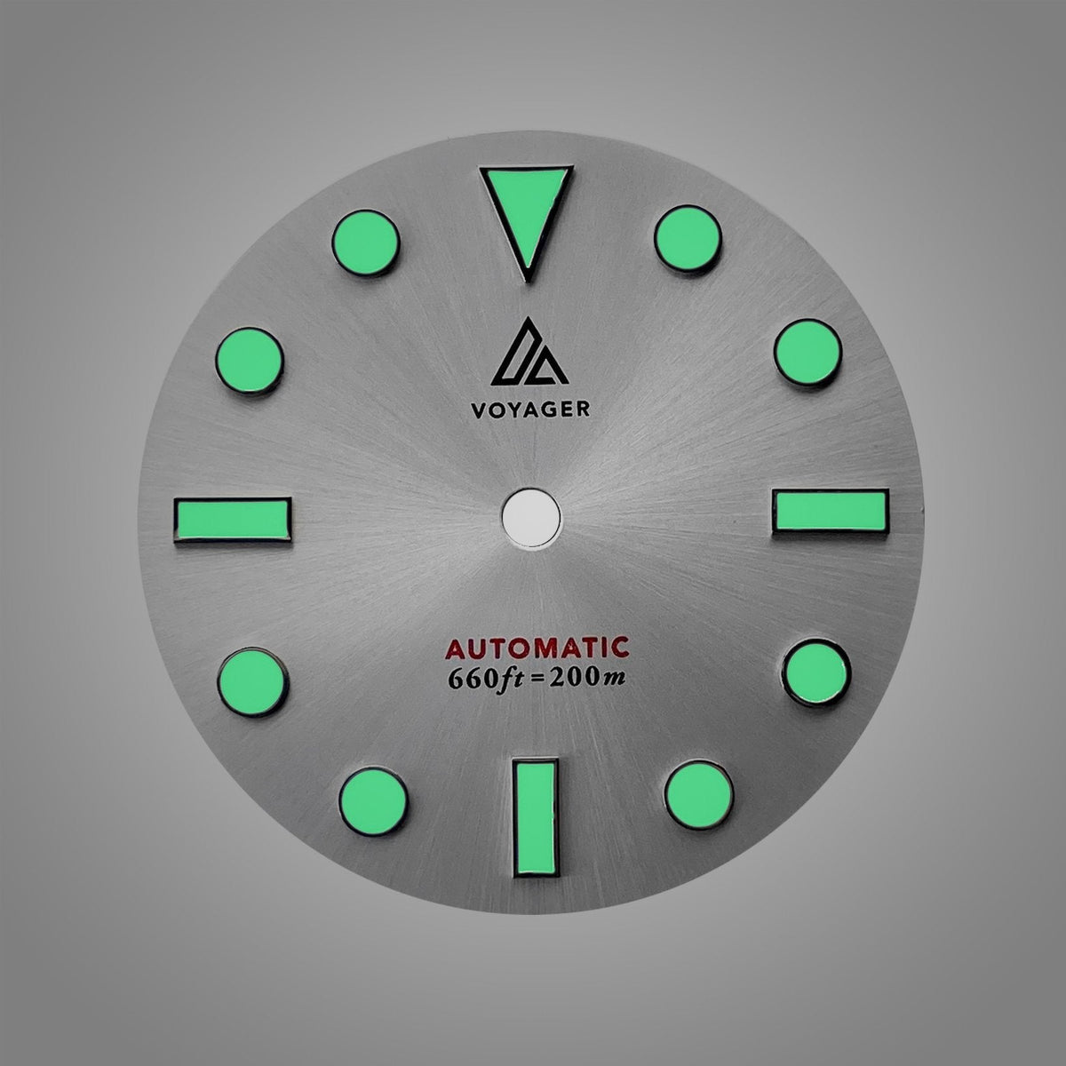 Dial - Voyager 2 - Sunburst Silver - Day Date / Date / No Date