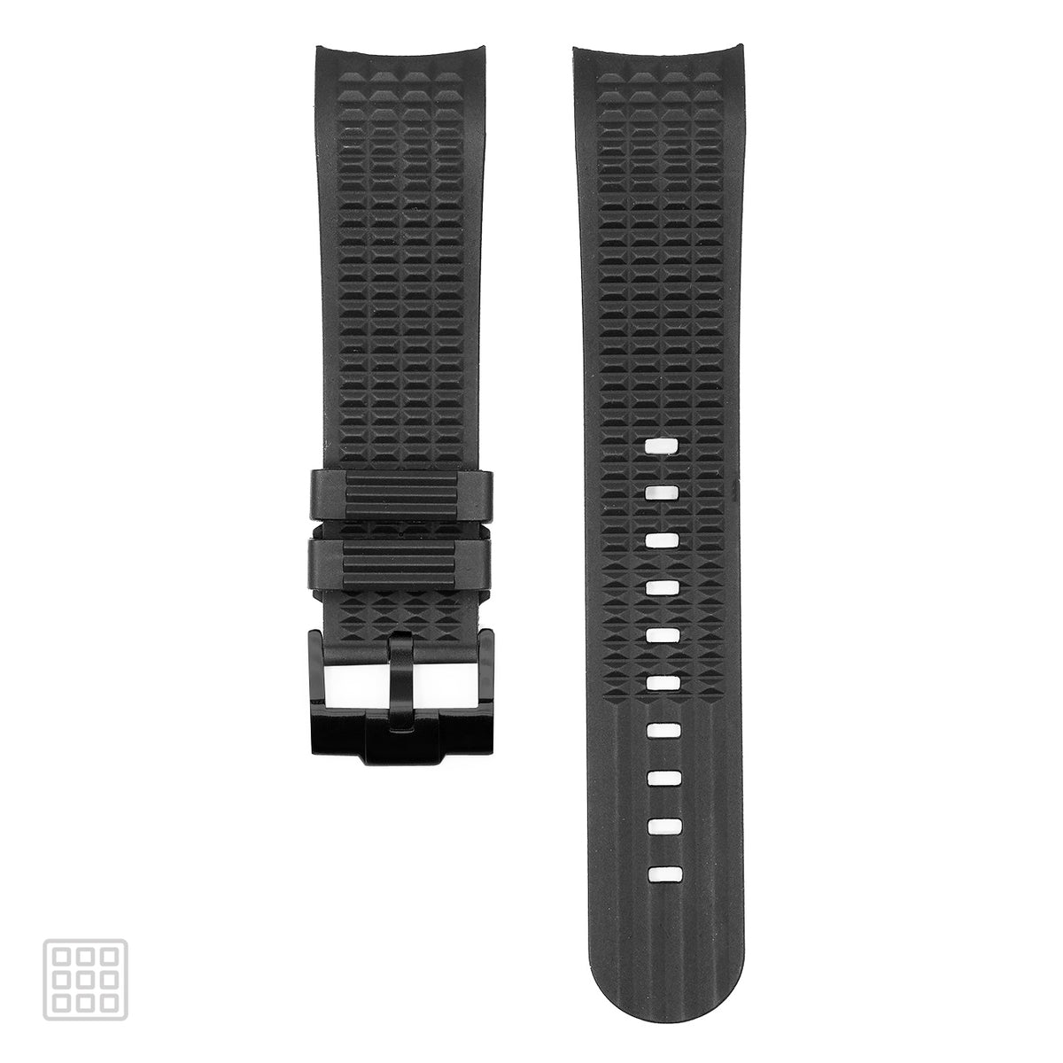 FKM Rubber Strap - SKX007/SRPD Waffle - Black