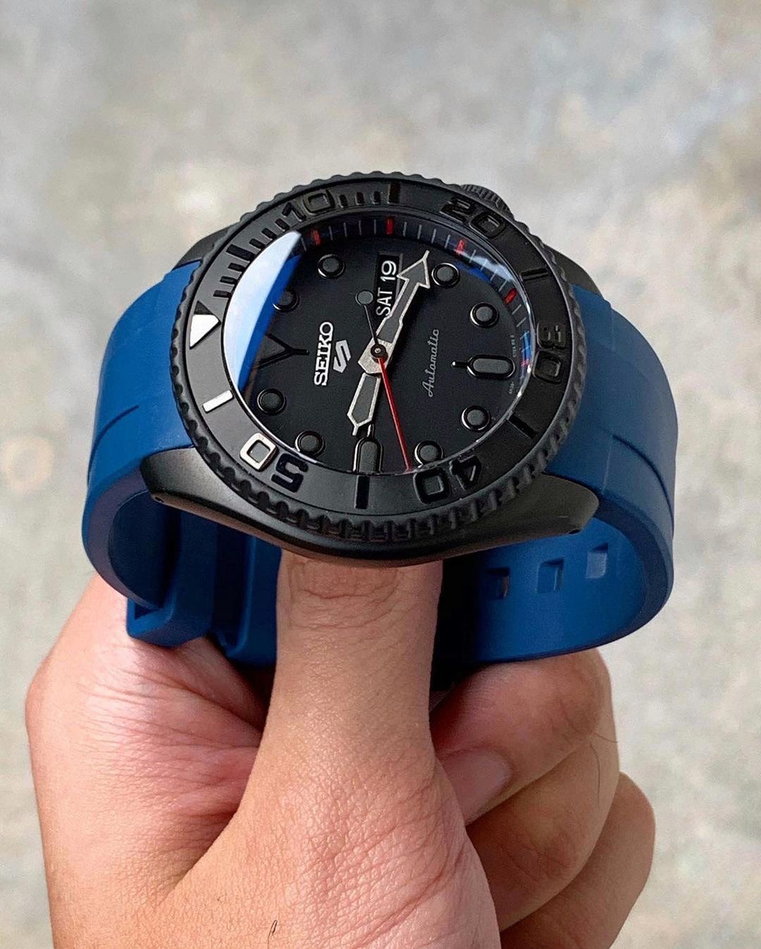 FKM Rubber Strap - SKX007/SRPD Classic - Blue