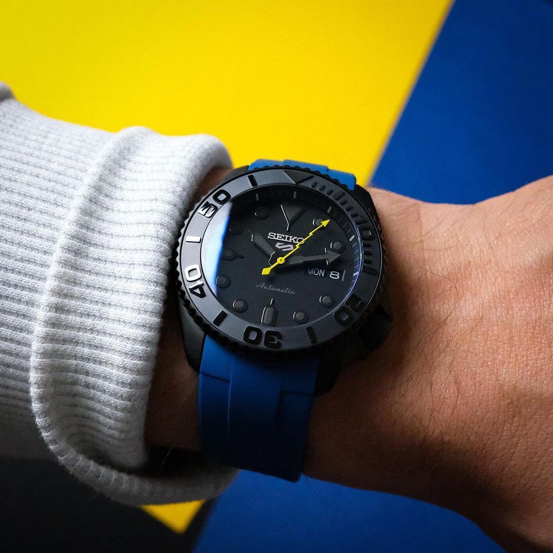 FKM Rubber Strap - SKX007/SRPD Classic - Blue