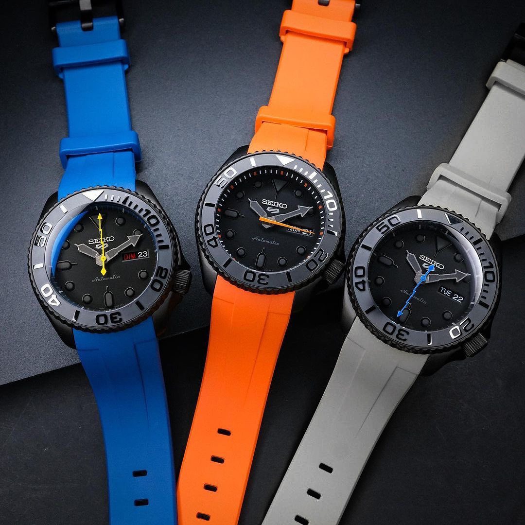 FKM Rubber Strap - SKX007/SRPD Classic - Grey