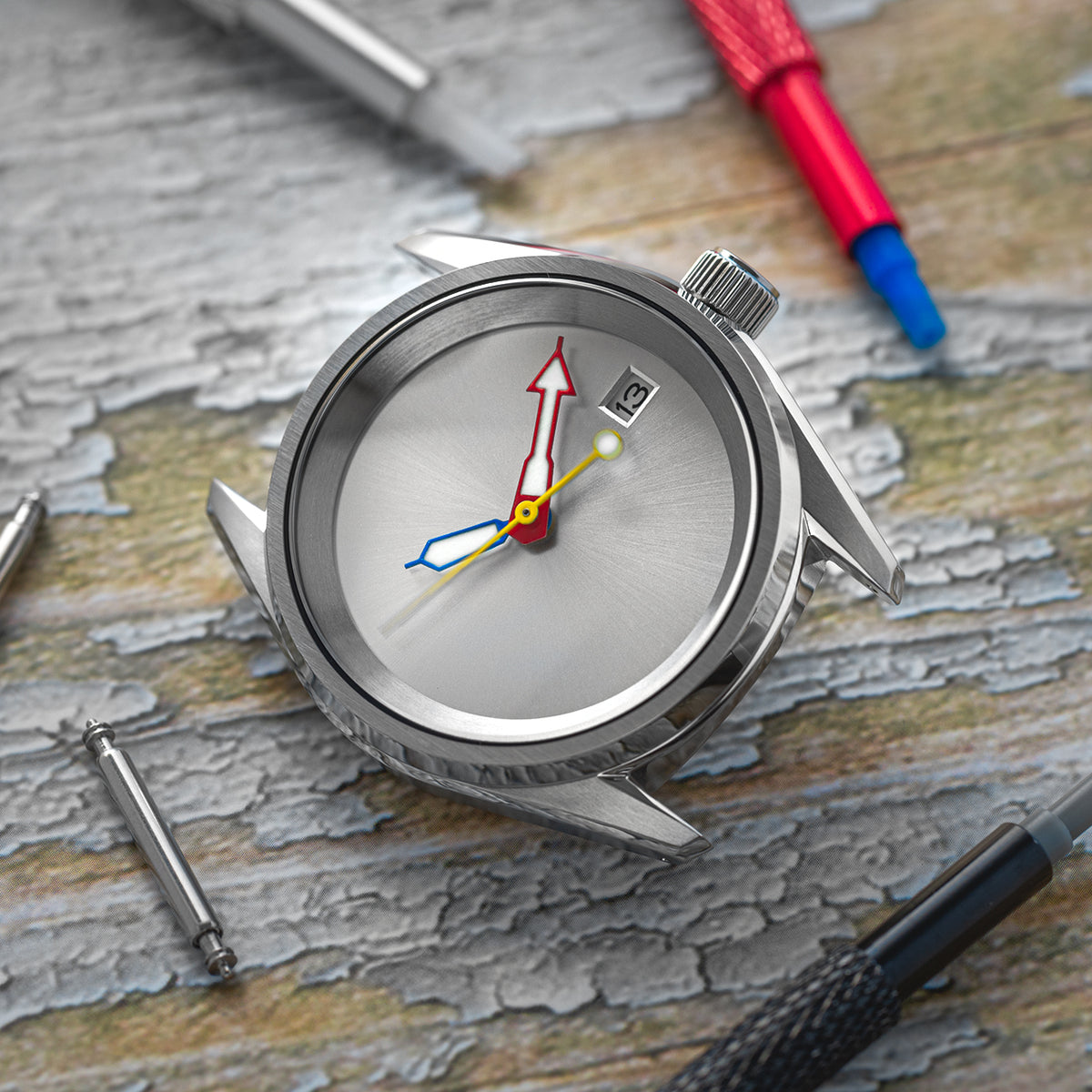 Case - SRPE GS EVO. - Polished/Brushed Steel (With Case Back)