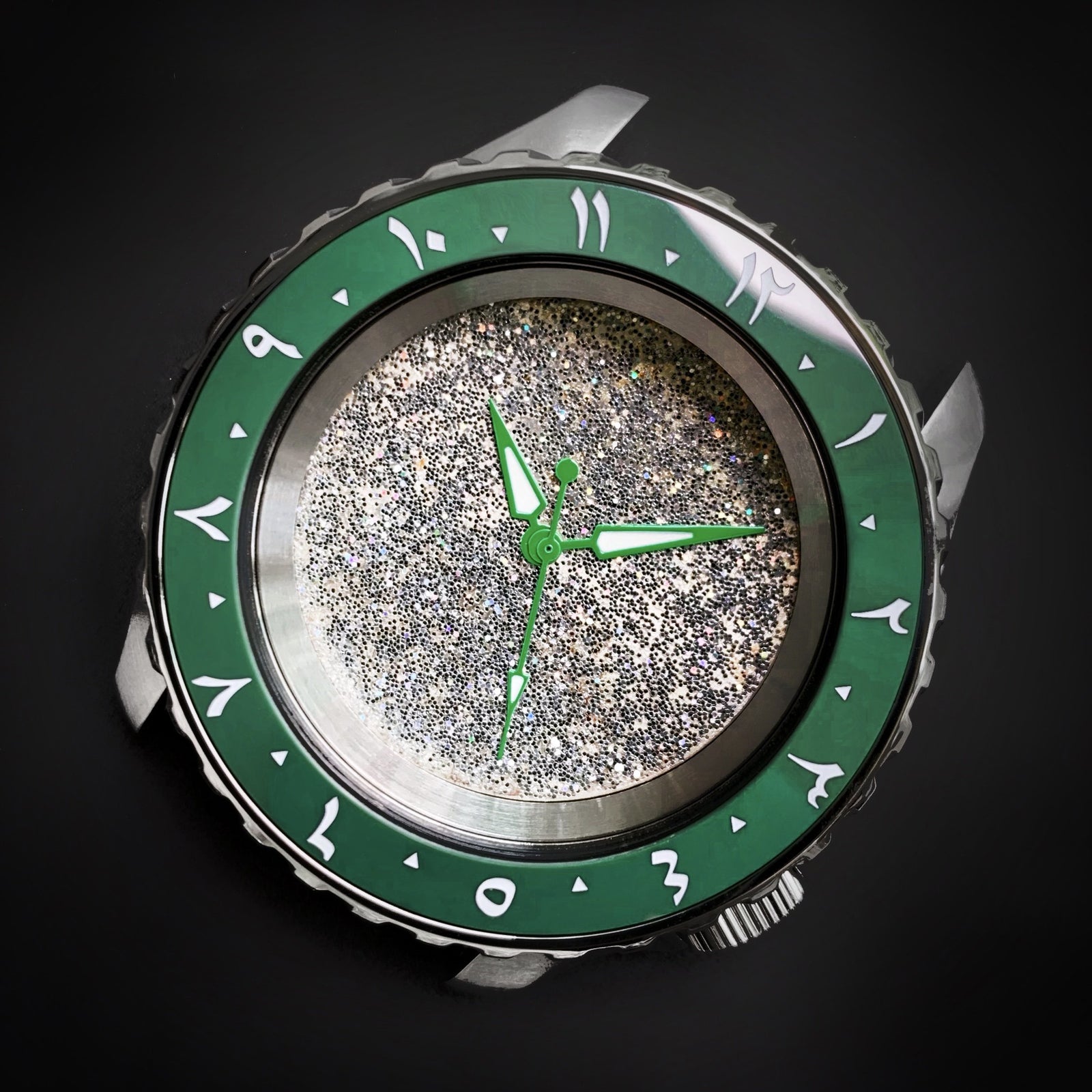 Ceramic Insert - 007 Arabic Dual Time Green