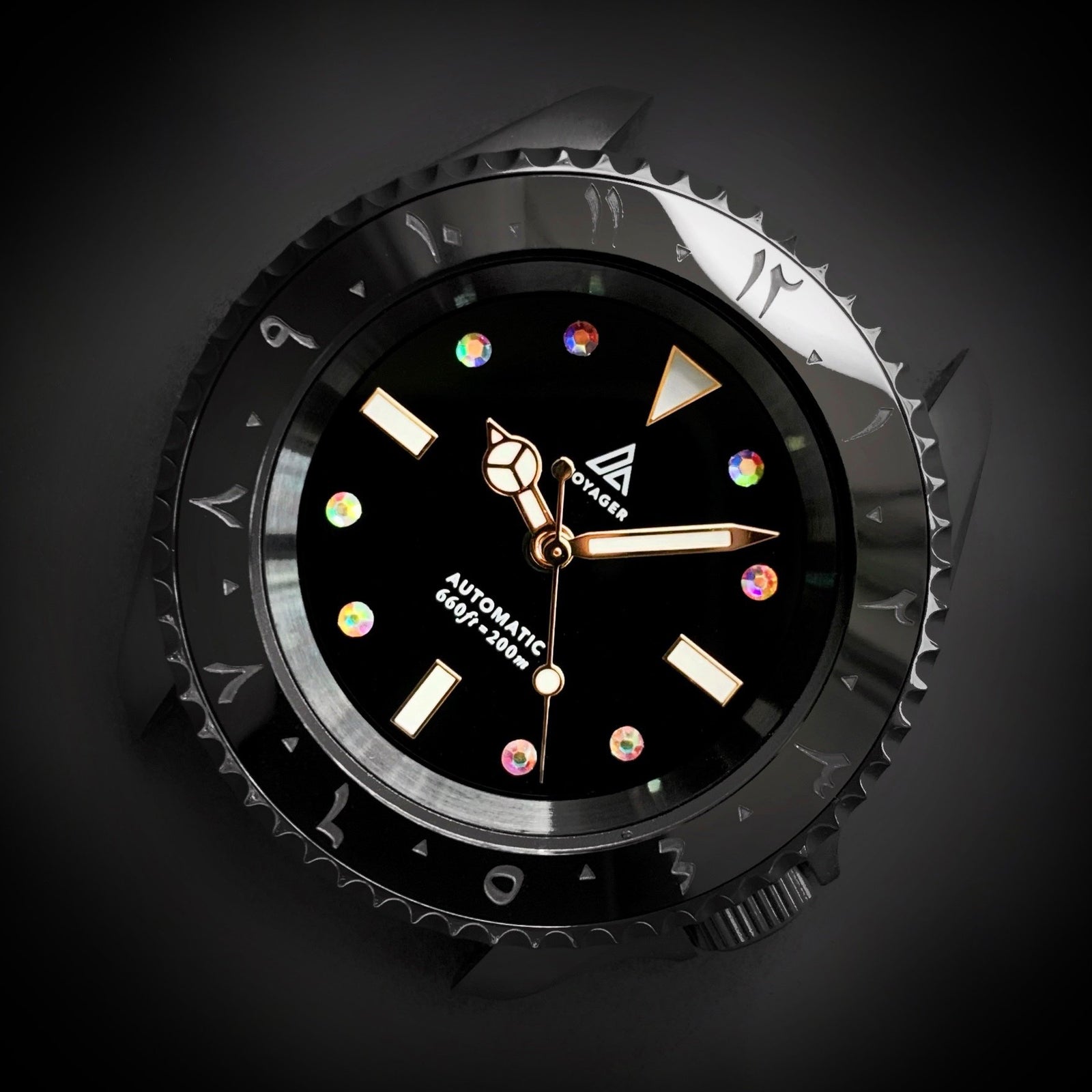 Ceramic Insert - 007 Arabic Dual Time Stealth