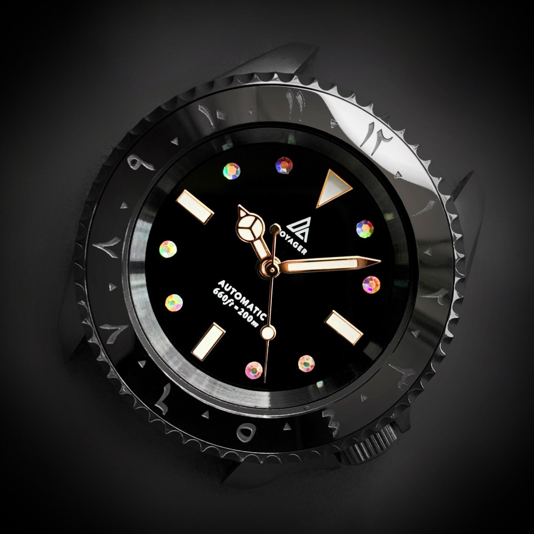 Ceramic Insert - 007 Arabic Dual Time Stealth