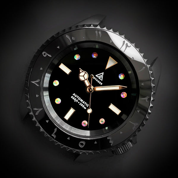 Ceramic Insert - 007 Arabic Dual Time Stealth - DLW WATCHES