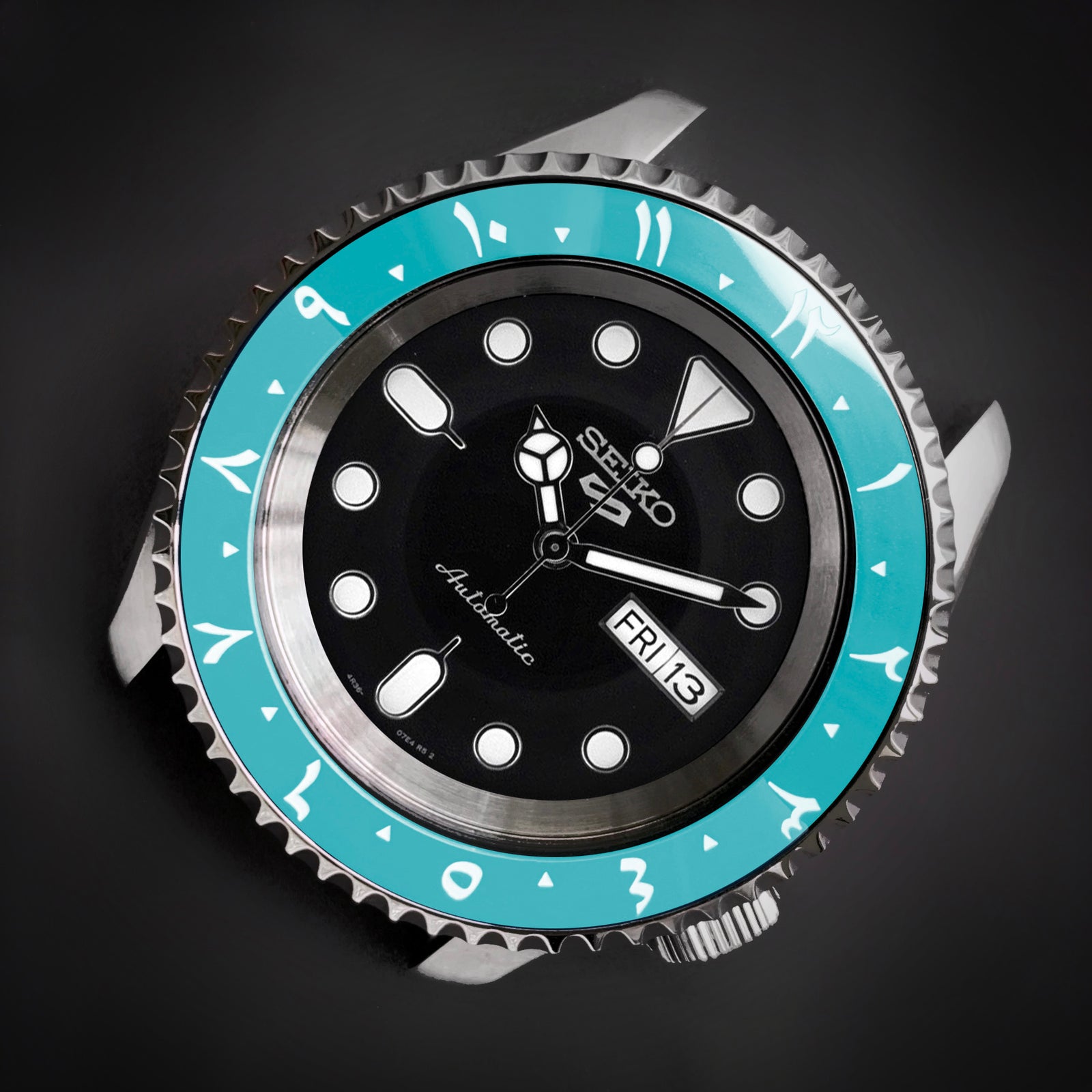 Ceramic Insert - 007 Arabic Dual Time Turquoise