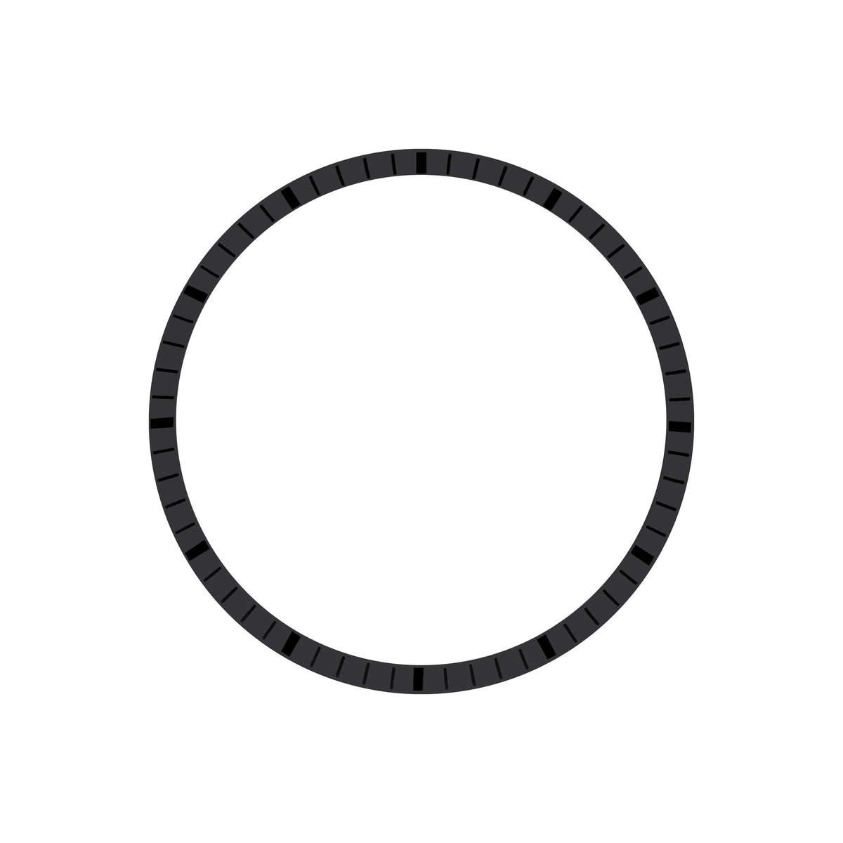 Chapter Ring - SKX007/SRPD - Matt Black w Markers (Black)