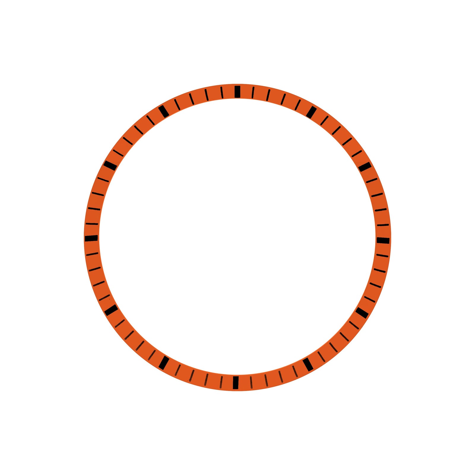 Chapter Ring - SKX007/SRPD - Matt Orange w Markers