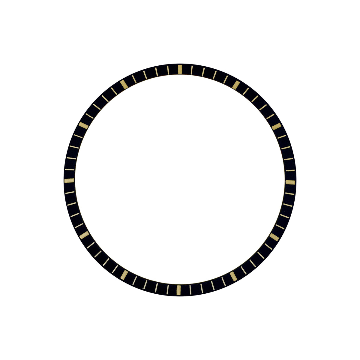 Chapter Ring - SKX007/SRPD - Matt Black w Markers (Gold)