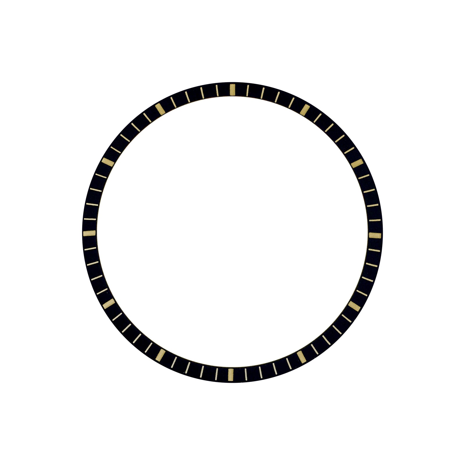 Chapter Ring - SKX007/SRPD - Matt Black w Markers (Gold)