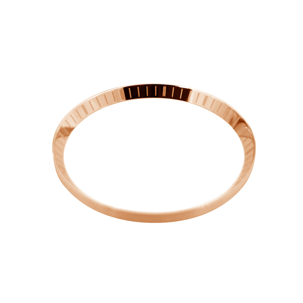 Chapter Ring - SKX007/SRPD - Polished Rose Gold w Engraved Markers