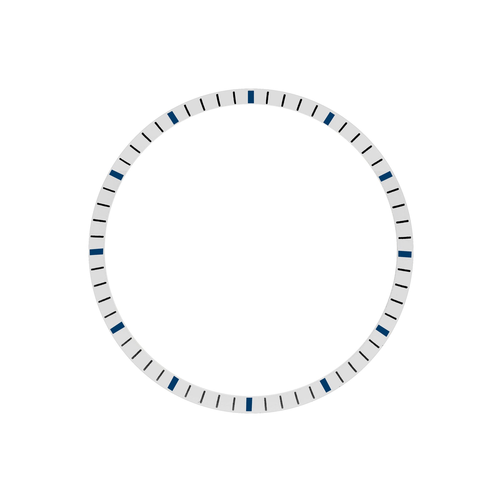 Chapter Ring - SKX007/SRPD - Matt Silver w Markers (Blue)