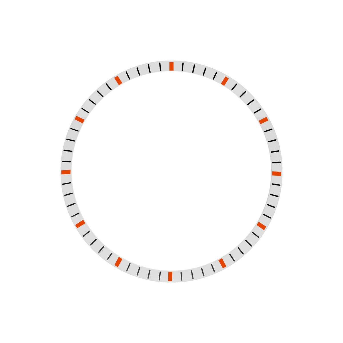 Chapter Ring - SKX007/SRPD - Matt Silver w Markers (Orange)