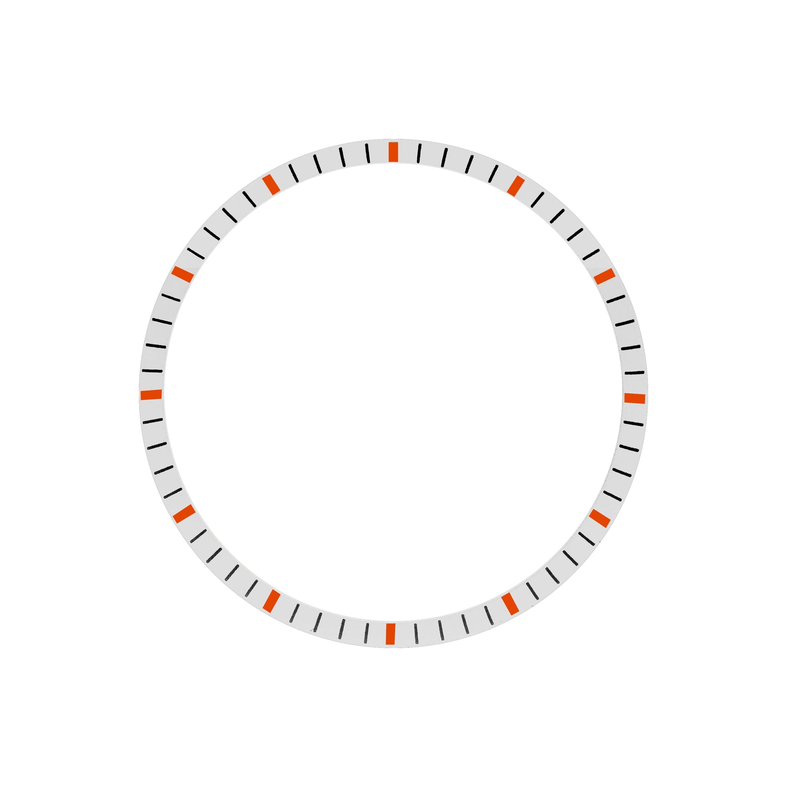 Chapter Ring - SKX007/SRPD - Matt Silver w Markers (Orange)