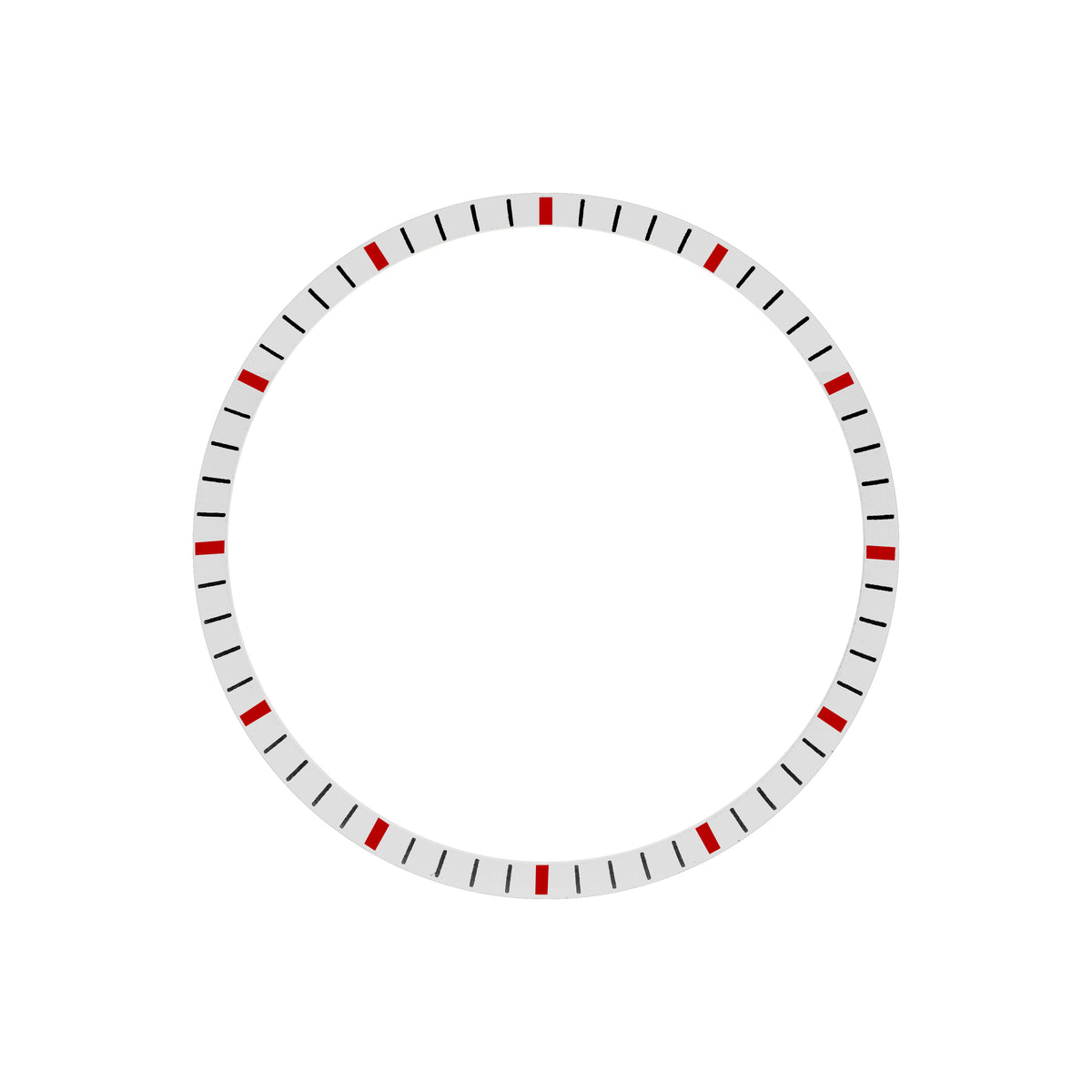 Chapter Ring - SKX007/SRPD - Matt Silver w Markers (Red)