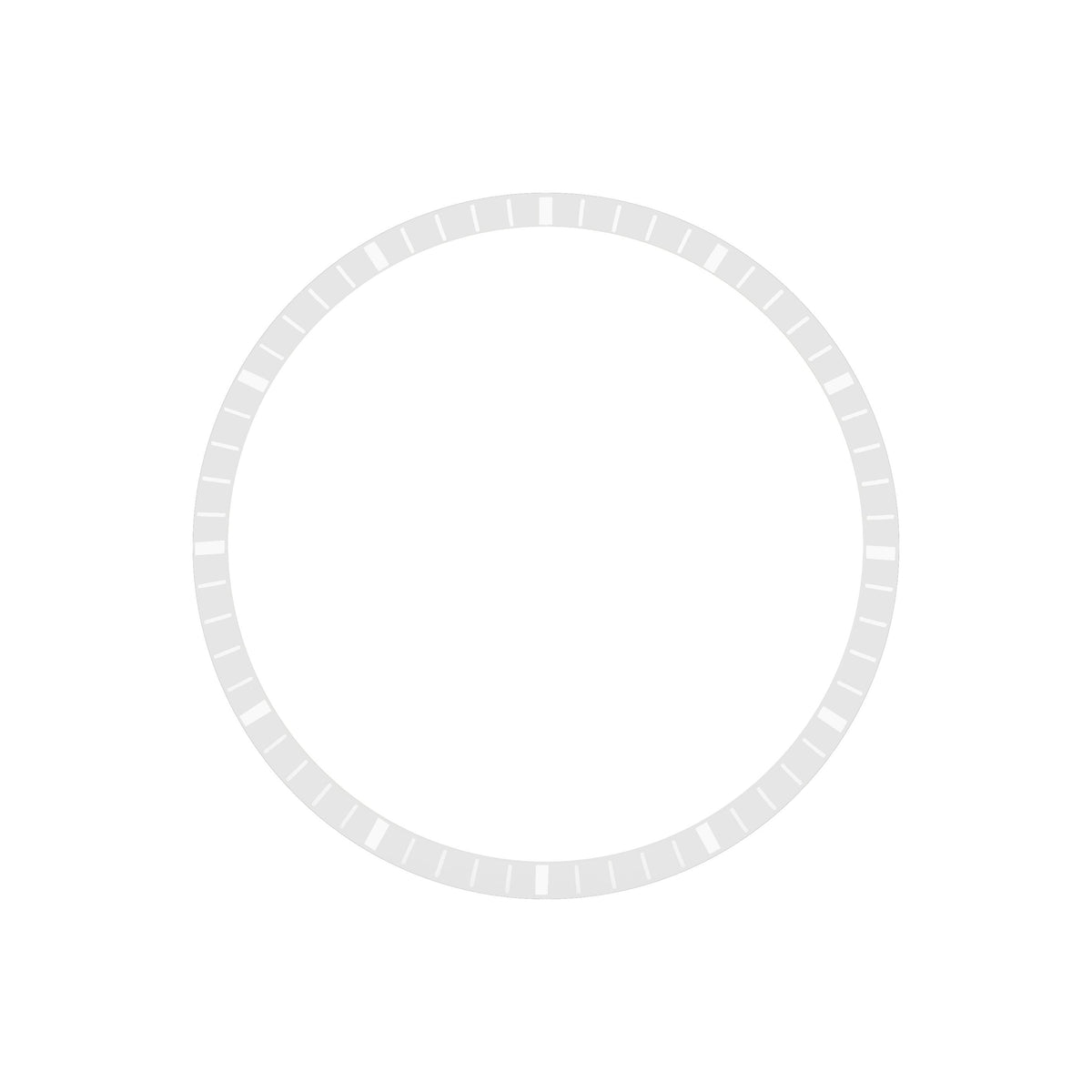 Chapter Ring - SKX007/SRPD - Matt Silver w Markers (White)