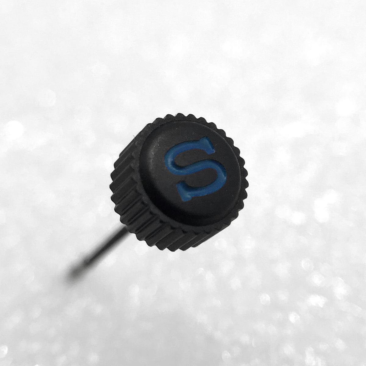 Crown - SKX007 - Bead Blasted PVD Black - Blue &quot;S&quot;