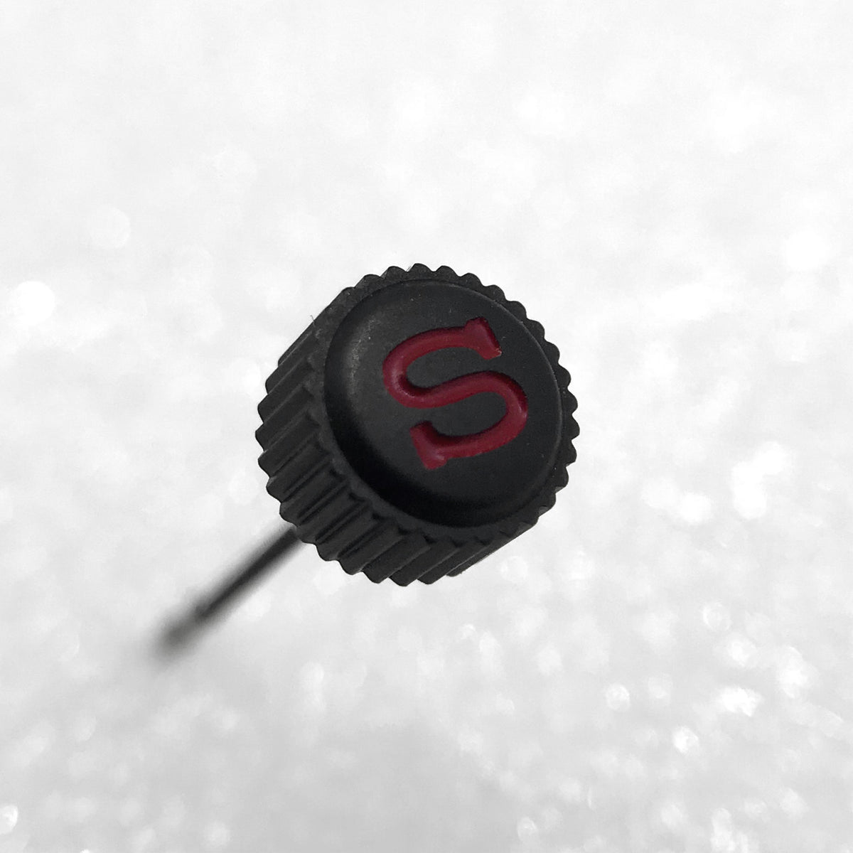 Crown - SKX007 - Bead Blasted PVD Black - Red &quot;S&quot;