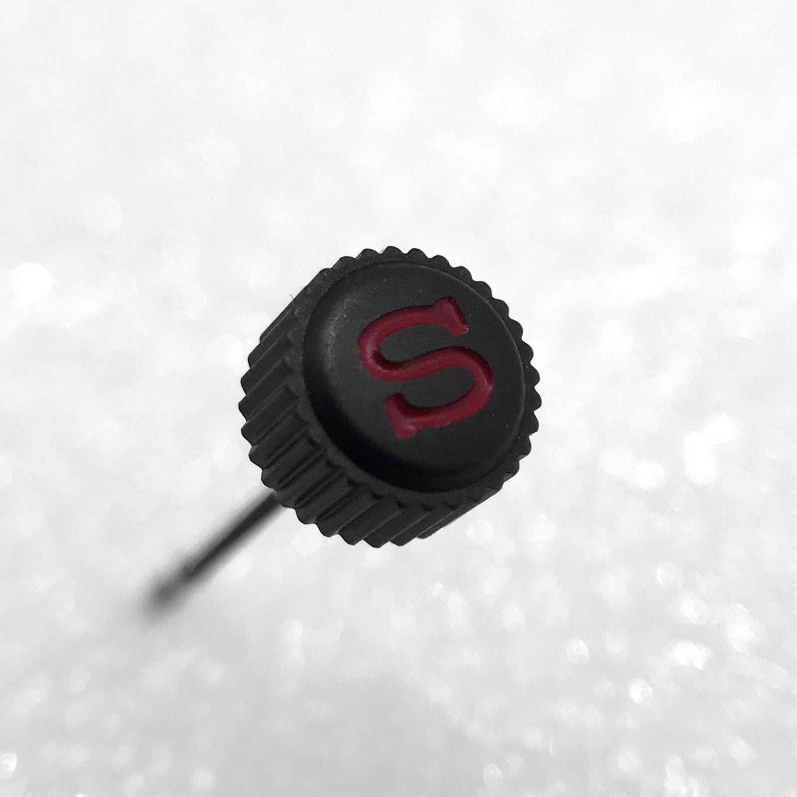 Crown - SKX007 - Bead Blasted PVD Black - Red "S"