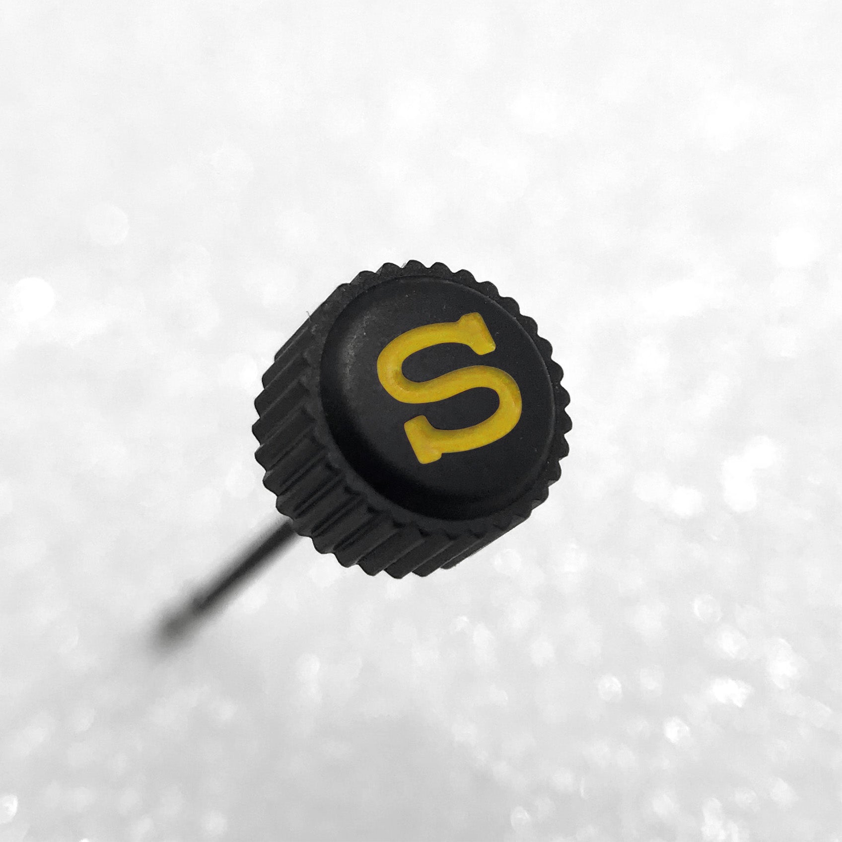 Crown - SKX007 - Bead Blasted PVD Black - Yellow "S"