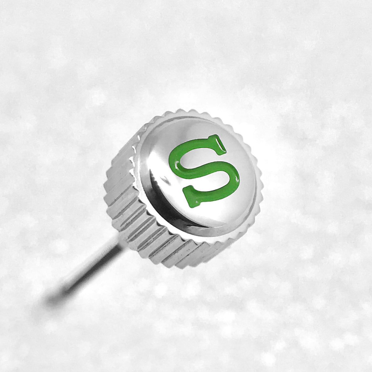 Crown - SKX007 - Polished Steel - Green &quot;S&quot;