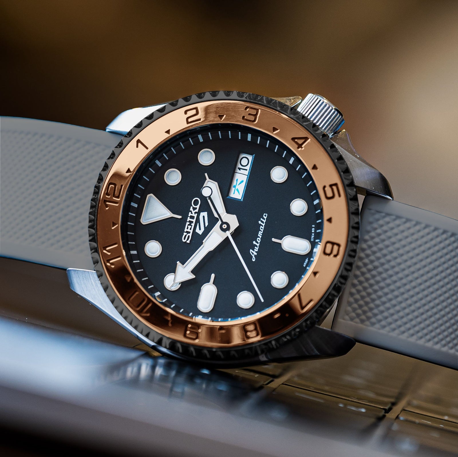 Steel Insert - 007 Dual Time - Polished Rose Gold