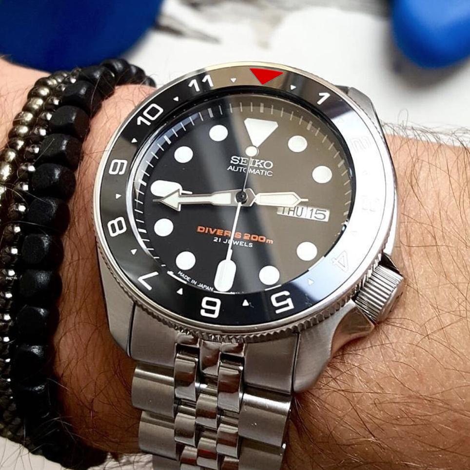 Ceramic Insert - 007 Dual Time Red T Black